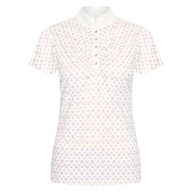 Polo in tech Imperial Riding Roxy AOP Wit / roze Polo in tech Imperial Riding Roxy AOP Wit / roze