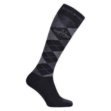 Chaussettes Argyle HV Polo Noir / gris clair