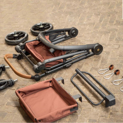 Opvouwbare zadelwagen Imperial Riding Carry Light Marine / chocolade