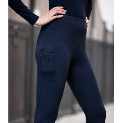 Legging d'équitation Euro-Star Breez Fashion FullGrip femme Marine Bleu marine