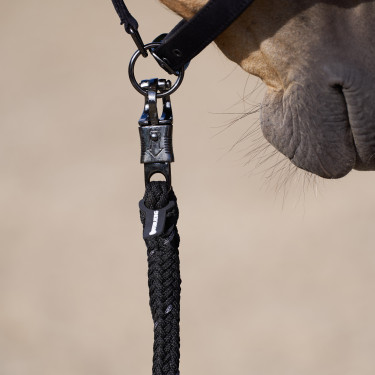 Longe d'attache Imperial Riding Deluxe anti panique Noir