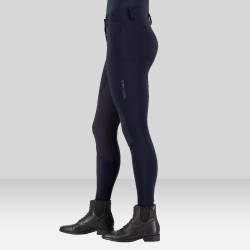 Pantalon d'équitation Euro-Star Arista Connect Full Grip femme Marine Bleu marine