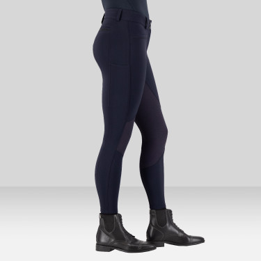 Pantalon d'équitation Euro-Star Arista Connect Full Grip femme Marine Bleu marine