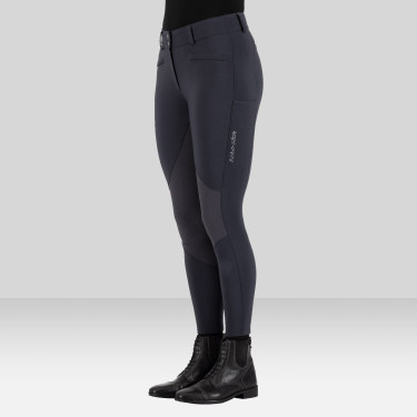 Pantalon d'équitation Euro-Star Arista Connect Full Grip femme Magnet Gris
