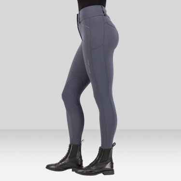 Pantalon d'équitation Euro-Star Aurelia Connect Grip genoux femme Magnet Gris