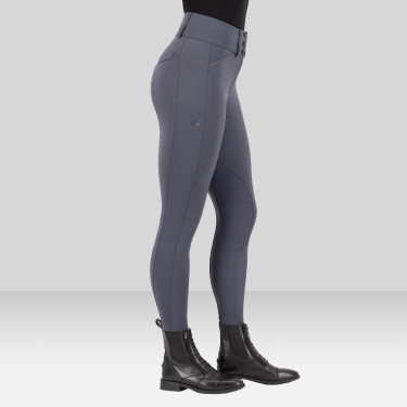 Pantalon d'équitation Euro-Star Aurelia Connect Grip genoux femme Magnet Gris