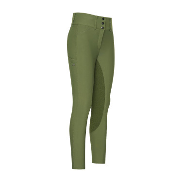 Pantalon d'équitation Euro-Star Aurelia Therma Connect Full Grip femme Olive Vert