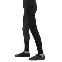 Pantalon d'équitation Euro-Star Camillo Denim FullGrip Noir
