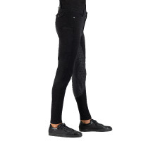 Pantalon d'équitation Euro-Star Camillo Denim FullGrip Noir