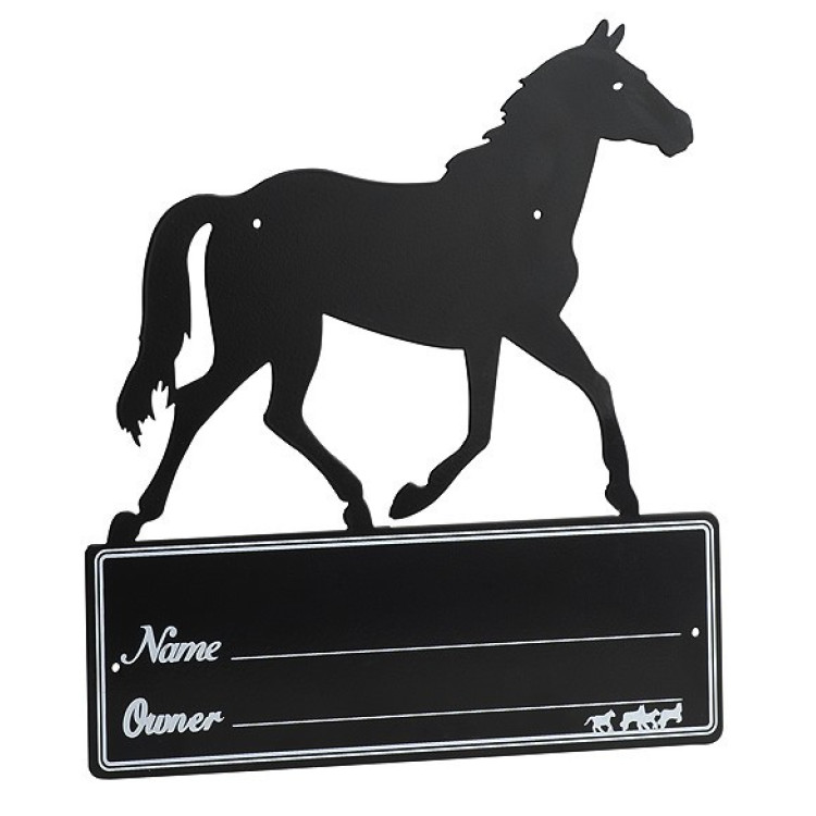 Plaque de box Silhouette de cheval Plaque de box Silhouette de cheval