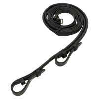 Riendas de cuero redondas y planas Imperial Riding Zwart / zilver