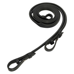 Bridle teugels rond en plat leer Imperial Riding Zwart / zilver Bridle teugels rond en plat leer Imperial Riding Zwart / zilver