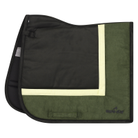 Tapis de selle Euro-Star Simi Leath Striped dressage Olive Vert