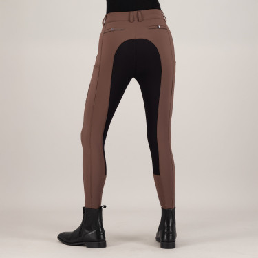 Pantalon d'équitation Euro-Star Arielle Connect FullGrip femme Caramel Marron
