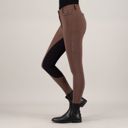 Pantalon d'équitation Euro-Star Arielle Connect FullGrip femme Caramel Marron