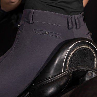 Pantalon d'équitation Euro-Star Arielle Connect FullGrip femme Gris magnet