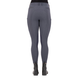 Pantalon d'équitation Euro-Star Arielle Connect grip genoux femme Gris mélange