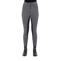 Pantalon d'équitation Euro-Star Aurelia Connect FullGrip femme Gris magnet