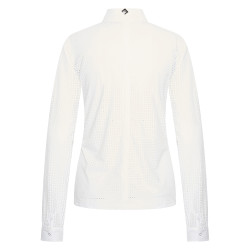 Polo de concours mesh Imperial Riding Grandprix manches longues femme Blanc