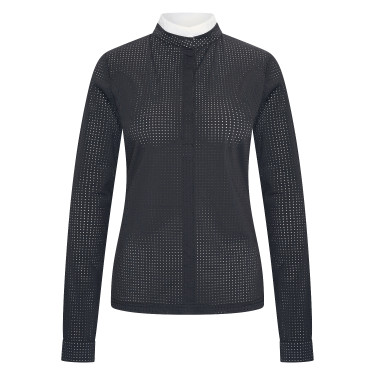Polo de concours mesh Imperial Riding Grandprix manches longues femme Noir