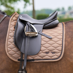 Tapis de selle HV Polo Joan dressage Paille Marron