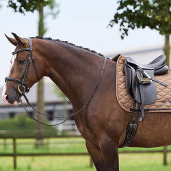 Tapis de selle HV Polo Joan dressage Paille Marron