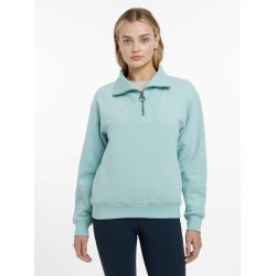 Pull LeMieux col quart zippé Keira femme Aqua Pull LeMieux col quart zippé Keira femme Aqua