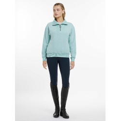Pull LeMieux col quart zippé Keira femme Aqua Pull LeMieux col quart zippé Keira femme Aqua