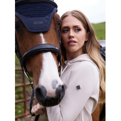 Sweat LeMieux à capuche zippé Tabi Tech femme Stone Gris