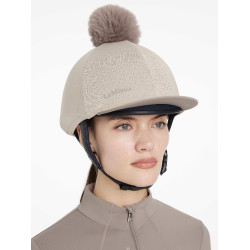 Toque en mesh Maria LeMieux Almond Beige