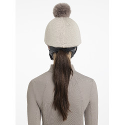 Mesh toque Maria LeMieux Amandel Beige