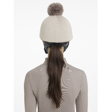 Mesh toque Maria LeMieux Amandel Beige