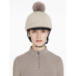 Toque en mesh Maria LeMieux Almond Beige