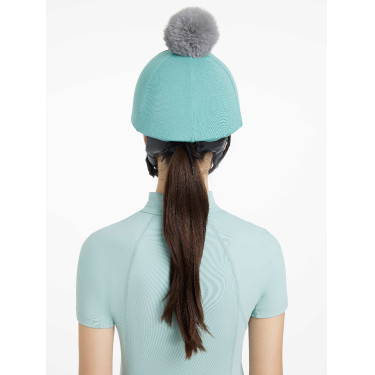 Toque en mesh Maria LeMieux Lagoon Bleu