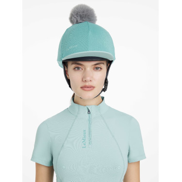 Mesh toque Maria LeMieux Lagune Blauw