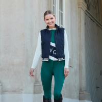 Mouwloze gewatteerde damesrijjas Kingsland KLNoelle Marine Marineblauw