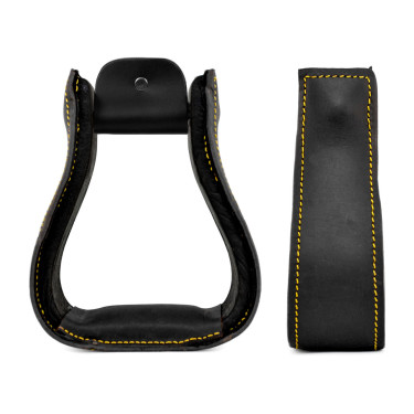 Étriers Western en Cuir Lakota Noir