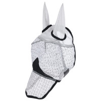 Masque anti-mouches Covalliero protection oreilles et naseaux Gris clair