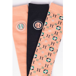 Chaussettes Santia Harcour par 3 Abricot