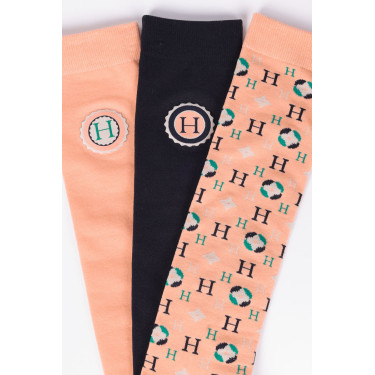 Chaussettes Santia Harcour par 3 Abricot