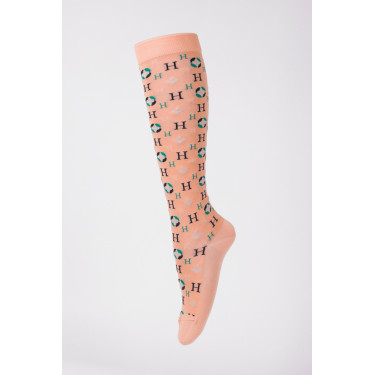 Chaussettes Santia Harcour par 3 Abricot Chaussettes Santia Harcour par 3 Abricot
