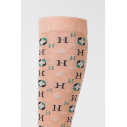 Chaussettes Santia Harcour par 3 Abricot Orange Chaussettes Santia Harcour par 3 Abricot Orange