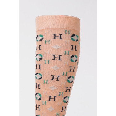 Chaussettes Santia Harcour par 3 Abricot Chaussettes Santia Harcour par 3 Abricot