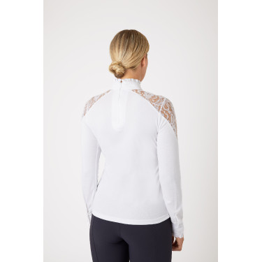 Wedstrijdpolo met lange mouwen van kant Sylvie Horze Wedstrijdpolo met lange mouwen van kant Sylvie Horze