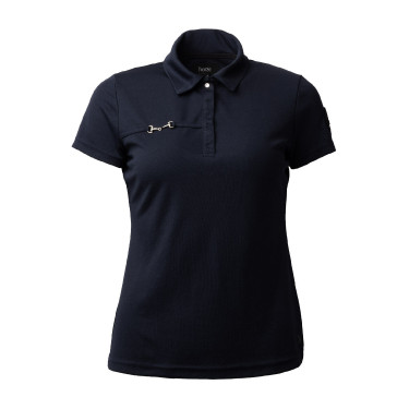 Polo fonctionnel à manches courtes Denise femme Horze Bleu marine foncé