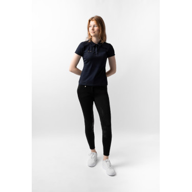 Polo fonctionnel à manches courtes Denise femme Horze Bleu marine foncé