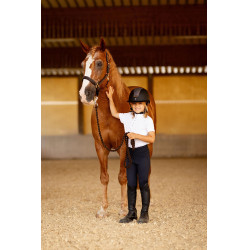 Kinderpaardrijlegging met volledig siliconen zitvlak Madison Horze Donker marineblauw