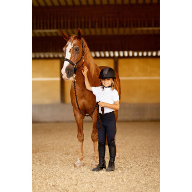 Kinderpaardrijlegging met volledig siliconen zitvlak Madison Horze Donker marineblauw