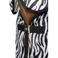 Vliegendeken Horze Defender met franjes Zebra Motieven Vliegendeken Horze Defender met franjes Zebra Motieven