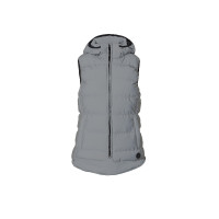 Gewatteerde mouwloze damesbodywarmer Horze reflecterend Reflecterend zilver Gewatteerde mouwloze damesbodywarmer Horze reflecterend Reflecterend zilver